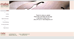 Desktop Screenshot of mabeguitars.com